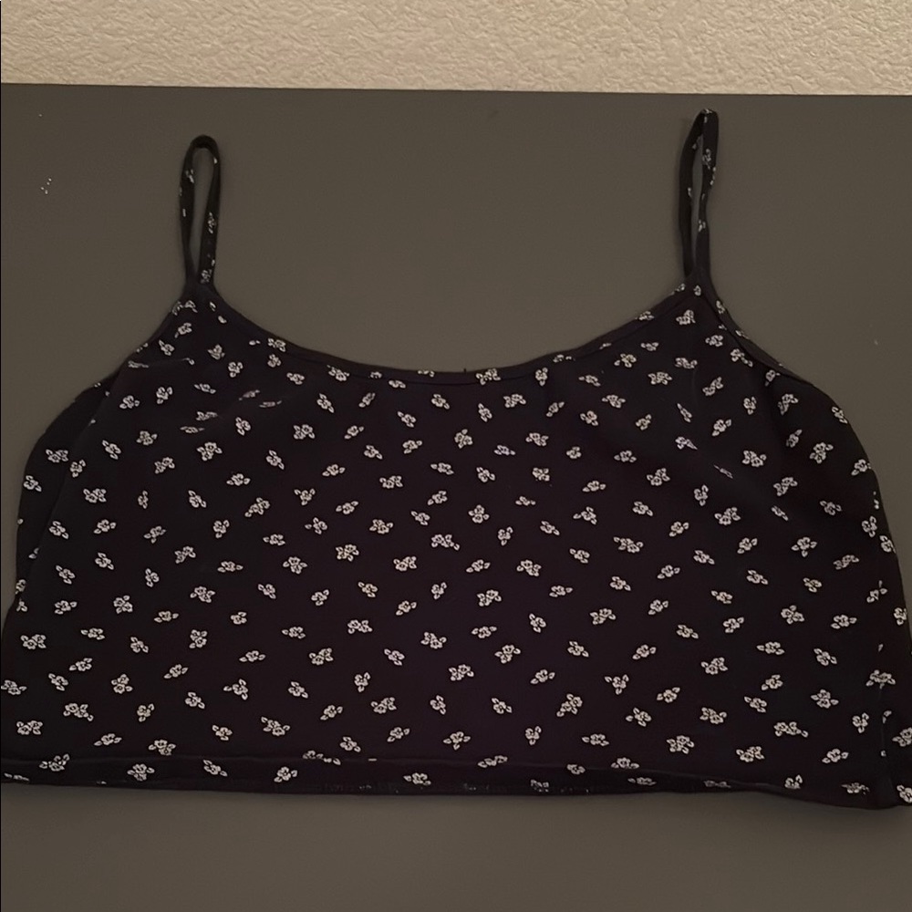Brandy Melville Black Floral Camisole